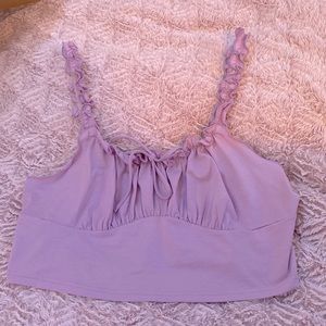 Lavender Crop Top Plus Size